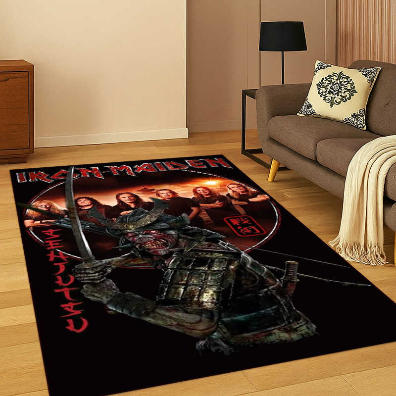 Kids Outdoor Area - 3D I-Iron Maiden Metal Bant Halı