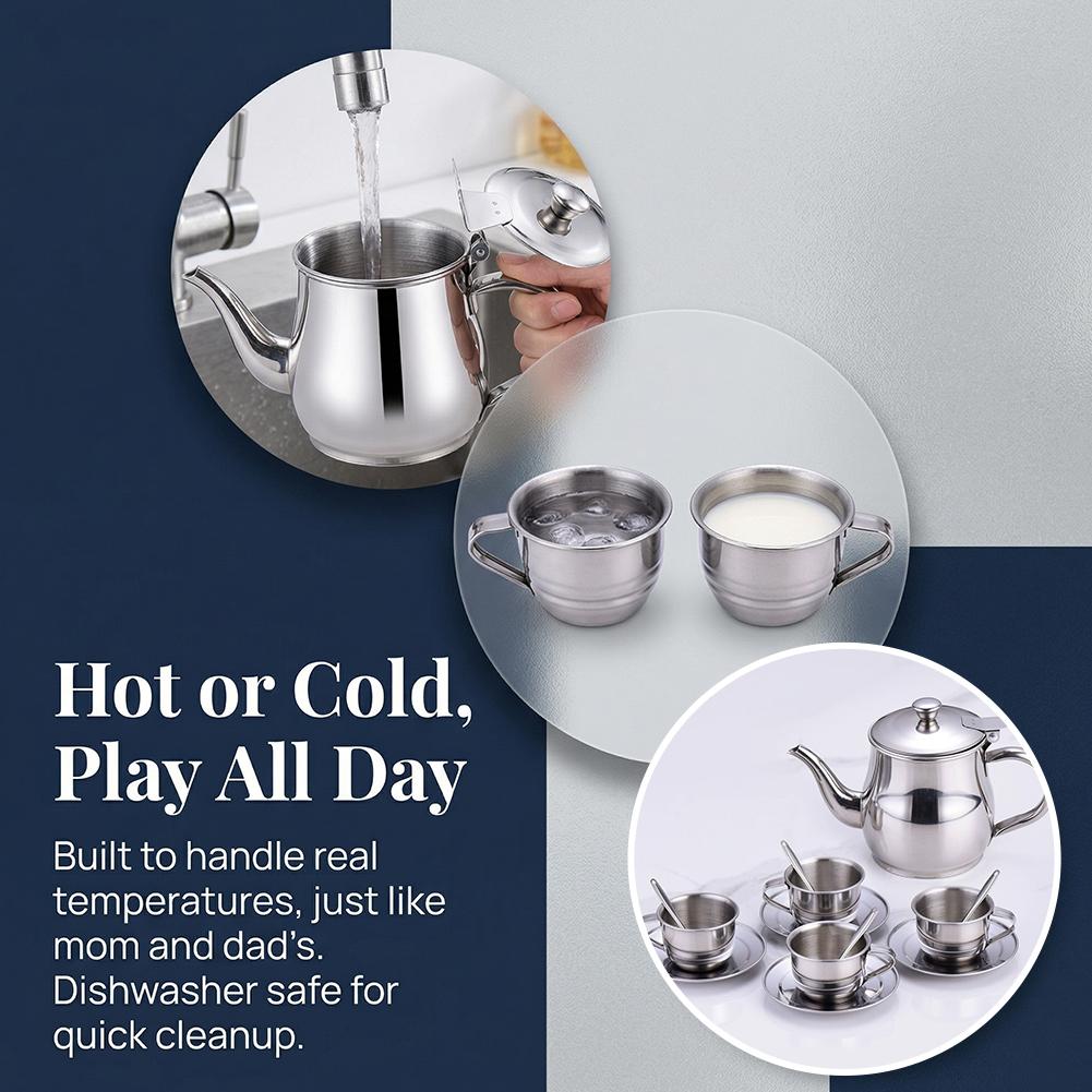Çocuklar Paslanmaz Çelik Çay S - Kids Outdoor Kitchen Accessories incelemesi ve fiyatı